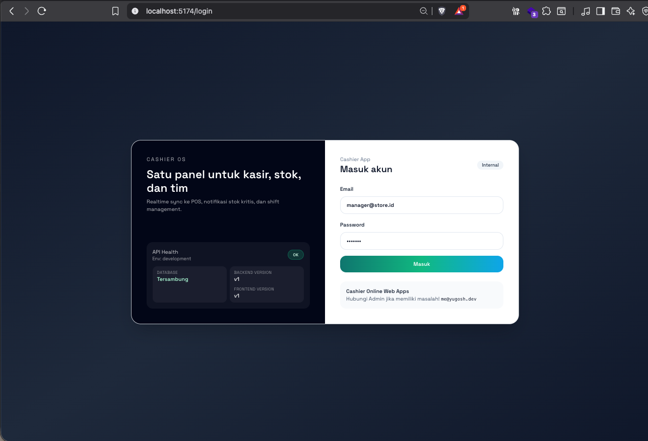 Cashier App POS #Vue #Go